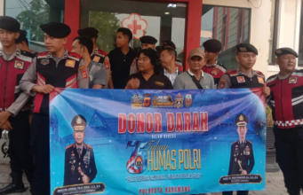 HUT ke-75 Humas Polri, Polresta Karawang Gelar Donor Darah Bersama Insan Media